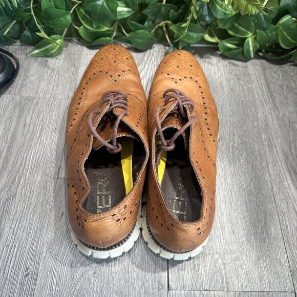 Cole Haan ZERØGRAND Wingtip Oxford C14493 British Tan Leather Men’s Size 13 M main image 10